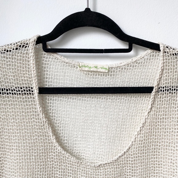 Urban Outfitters netted top in cream - Picture 2 of 6